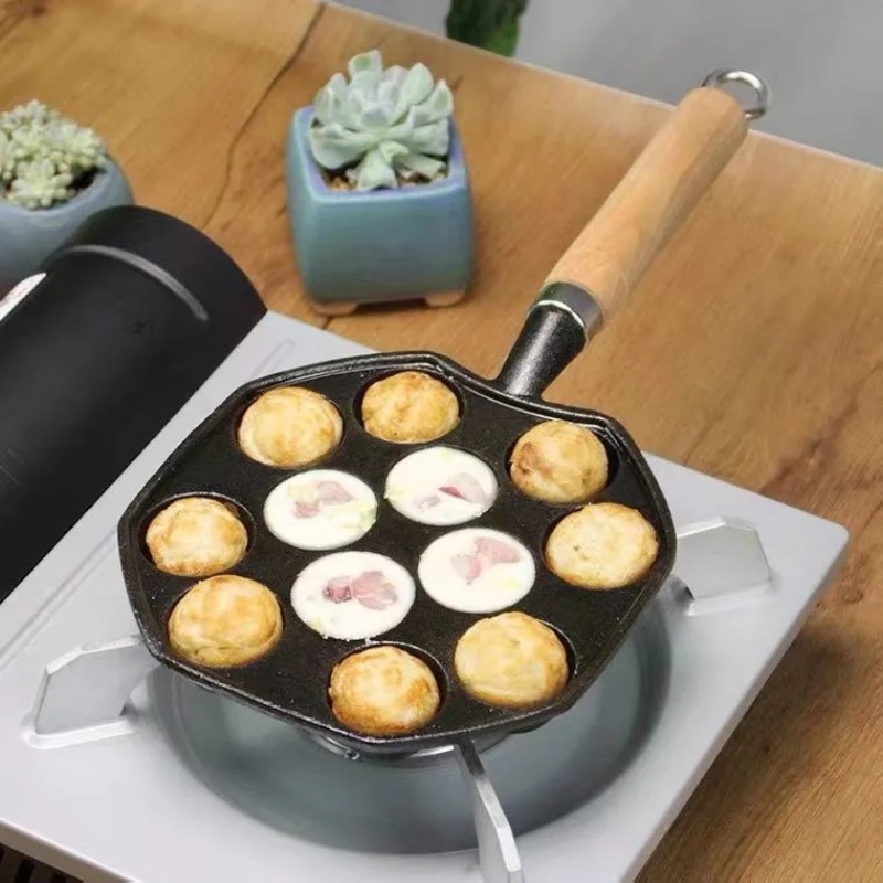 Dosa Pan Iron - Pişirme Takoyaki Pan 14 delik hediye