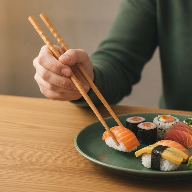 Home Cooking Asian - Yeni 1 Çift Doğal Bambu Çubuklar